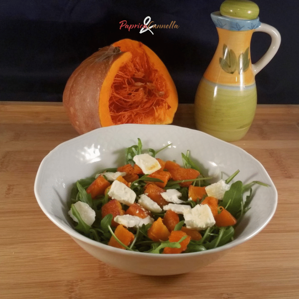 Insalata di zucca e feta paprica e cannella