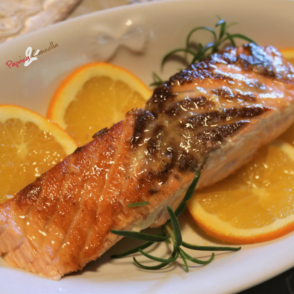 Salmone all'arancia paprica e cannella
